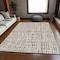 Homeroots 3' X 5' Brown Beige And Ivory Striped Washable Indoor Outdoor Area Rug 583414 - alternate 8