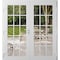 Vdomdoors Front Exterior Prehung Metal-Plastic Double Doors Clear Glass / MANUX 8151 White Silk / Office Comm MANUX8151DEXD-WS-W72xH80-RH-I - alternate 1