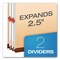 Pendaflex Top Tab Classification Folder, 2/5-Cut Tab, Exp 1.75", 2 Dividers, 6 Fasteners, Letter, Manila, 10PK 24000P - alternate 5
