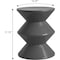 Leisuremod Aura Modern Side Table - Double Hourglass Design, ABS Plastic, Indoor/Outdoor Use AST15GR - alternate 7