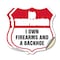 Signmission No Trespassing Shield Sign I Own Firearm, 4 inch X 4 inch, Vinyl Decal, 2PK SHI-D-2PACK-4-422 - alternate 1