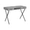 Homeroots 42" Gray and Black Computer Desk With Two Drawers 489880 - alternate 1