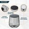 Leisuremod Round 15 in W, 16 in L, Manufactured Wood/Steel, Black RTBL-15BL - alternate 8