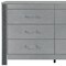 Homeroots 62" Silver Wood Six Drawer Double Dresser 633706 - alternate 13