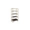 Homeroots 78" Gold and Black Metal Four Tier Etagere Bookcase with a Drawer 486306 - alternate 1