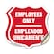 Signmission Bilingual Employees Only Shield Sign Emp, 6 inch X 6 inch, Vinyl Decal, 2PK SHI-D-2PACK-6-364 - alternate 1