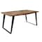 Homeroots 84" Natural And Black Solid Wood And Iron Sled Base Dining Table 488686 - alternate 5