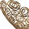 Homeroots 16" Gold Aluminum Abstract Circles Oval Decorative Bowl 628129 - alternate 5