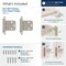 Amerock 3/8in 10 mm Inset Non Self-Closing, Face Mount Satin Nickel Hinge - 1 Pair BPR3417G10 - alternate 3