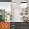 Vaxcel Aurelia 16-in Matte Black Contemporary Round LED Flush Mount Ceiling Light Alabaster Shade C0356 - alternate 4