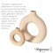 Uniquewise 9-Inch Large and 5-Inch Small Decorative Hollow Ceramic Donut Table Vase - Handmade,  QI004733.2 - alternate 5
