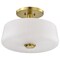 Nuvo Lune, 3 Light Semi-Flush, Vintage Brass Finish, Etched White Glass 60/8239 - alternate 1