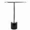 Homeroots 22" Smoky Black and Silver Aluminum Glass and Marble Pedestal End Table 627516 - alternate 7