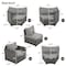 Homeroots Two Piece Outdoor Gray Wicker Sectional Seating Group with Gray Cushions 625674 - alternate 4