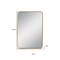Homeroots 32" Gold Metal Framed Standing Mirror 564460 - alternate 5