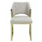 Homeroots Beige and Gold Upholstered Boucle Wing Back Dining Side Chair 573341 - alternate 8