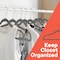 Campior Gray Velvet Hangers, 360 Deg Swivel Hook, Non-Slip and Space Saving Hangers, Heavy-Duty, 5PK CMPVVH5GY - alternate 7