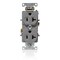 Leviton Duplex Receptacle/Oultet, 20 Amp C5362-GY - alternate 1