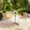 Flash Furniture Round Table Set, Aluminum, Plastic, Rattan, Stainless Steel, Grey TLH-ALUM-24RD-020BGECHR2-GG - alternate 12