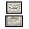 Homeroots Set Of Two Family Values 3 Black Framed Print Wall Art, 2PK 406148 - alternate 1