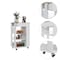 Homeroots White and Brown 22in Rolling Kitchen Cart With Storage 477881 - alternate 2