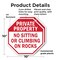 Signmission Private Property No Sitting or Clim, 10 inch X 10 inch, Plastic Sign, 2PK OC-P-2PACK-10-154 - alternate 6