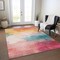Homeroots 8' X 10' Pink Gold And Teal Blue Abstract Washable Indoor Outdoor Area Rug 611279 - alternate 8