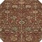 Homeroots 8' Brown Tan And Red Round Floral Washable Indoor Outdoor Area Rug 603433 - alternate 7
