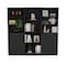 Homeroots 71" Black Five Tier Bookcase with Four doors 546352 - alternate 7