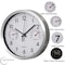 Clockswise 12-inch Non-Ticking Quartz Wall Clock with Thermometer & Hygrometer - Battery Operated QI004747.SI.12 - alternate 8