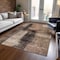 Homeroots 8' X 10' Brown Black And Tan Abstract Washable Indoor Outdoor Area Rug 606047 - alternate 6