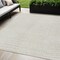 Homeroots 5' X 8' Ivory And Beige Geometric Washable Indoor Outdoor Area Rug 596939 - alternate 1