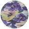 Homeroots 8' Purple And Lavender Round Floral Washable Indoor Outdoor Area Rug 611086 - alternate 7