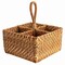 Martha Stewart 8 Inch Rattan Woven Four Section Flatware Caddy in Brown 76607.01 - alternate 1