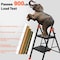 Wrightmaster 2-Step Steel Step Stool, 6 ft. Reach 900 lbs. Capacity with Non-Marring Feet and Safety Lock Zoro1172EH-BLACK - alternate 4