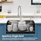Wrightmaster 30 in. Undermount Single Bowl 20 Gauge Black Stainless Steel Kitchen Sink with Drain ZOR-BL07D301908 - alternate 5