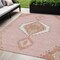 Homeroots 5' X 8' Pink Green And Ivory Oriental Washable Indoor Outdoor Area Rug 598437 - alternate 1