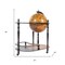 Homeroots 32in Brown Solid Wood Oval Rolling Bar Cart With Wine Storage 364353 - alternate 8