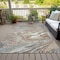 Homeroots 3' X 5' Beige Pink And Blue Abstract Washable Indoor Outdoor Area Rug 602611 - alternate 6