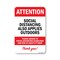 Signmission Public Safety Sign, Social Distancing Also Applies Outdoors, 18in X 12in Decal, OS-NS-D-1218-25453 OS-NS-D-1218-25453 - alternate 1