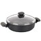 Korkmaz Ornella Non Stick 10 Inch 3.5 Liter Low Casserole with Lid in Black A1344 - alternate 1