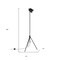 Homeroots 56" Black Adjustable Tripod Floor Lamp With Black Metal Cylinder Shade 523567 - alternate 6