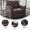 Flash Furniture HERCULES Diplomat Brown LeatherSoft Chair with Clean Line-Stitched Frame and Chrome Legs BT-827-1-BN-CHR-GG - alternate 8