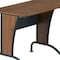 Homeroots 67" Walnut Wood and Stainless Steel L Shape Computer Desk 723738 - alternate 6