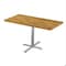 Correll Rectangle Cafe Table W/ Cross Base, 48 in W, 30 in L, 29 in H, Particleboard Top, Medium Oak SCT3048-06-98-06 - alternate 1