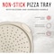 Bakken- Swiss BAKKEN Pizza Pan, Round Perforated, Nonstick Marble Coating, Dishwasher Safe, White BAKPIZWHT24 - alternate 6