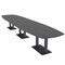 Skutchi Designs Arc Boat Conference Table, 45 in W, 216 in L, Grey HAR-ABOT-48X216-DOU.BK-WA7949 - alternate 1