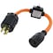Ac Works L15-30P to L6-20R Adapter, 1.5 ft, 20A Breaker-Protected, Heavy-Duty STW L1530ICBL620 - alternate 1