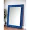 Homeroots 74" Blue Square Wood Framed Mounted Accent Mirror 488089 - alternate 5