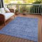 Homeroots 5' X 8' Denim Blue Geometric Washable Indoor Outdoor Area Rug 607477 - alternate 6